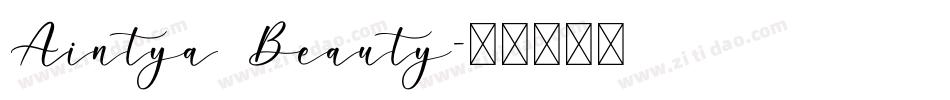 Aintya Beauty字体转换